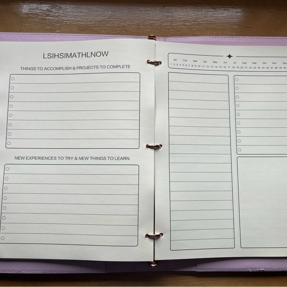 Checkered Folio Planner in Brown and Black - Professional Organizer - Picture 2 of 5